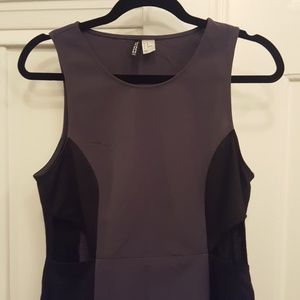 H&M Gray and Black Cutout Dress